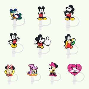 NIP Disney 10pc Straw Toppers